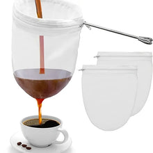 Load image into Gallery viewer, 奶茶製作茶具 - 茶圈+濾茶袋 (附拉鏈) 套裝 HK Style Milk Tea Tools Set Steel Ring & Pouch w/zipper #3646