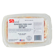 香煎小豬扒 (已調味及去骨) SB Seasoned Pork Chop Boneless 12 oz  #0211A (Buy 1 get 1 free)買一送一