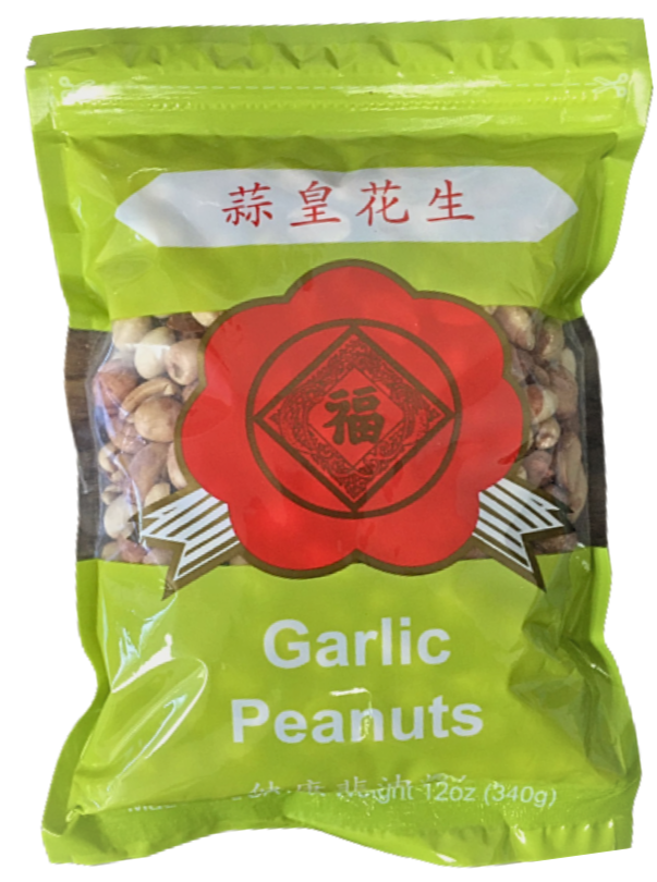 [非油炸] 福字 - 蒜皇花生 (袋裝) Lucky - Garlic Peanuts in bag 12oz (340g) #0701