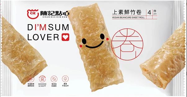 陳記點心 - 上素鮮竹卷 Chan Kee Vegan Beancurd Sheet Roll (4pc/pk)  160 g #1909