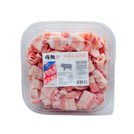 薄切五花肉卷 (1磅) Ultra Thin Pork Belly Slides for Shabu Shabu Hot Pot  #1827a-1