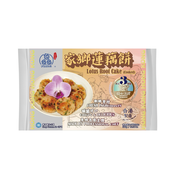 [香港製造] 鱻 - 家鄉蓮藕餅 FISH³ FUSION Lotus Root Cake (Cooked) 300 g  #3951