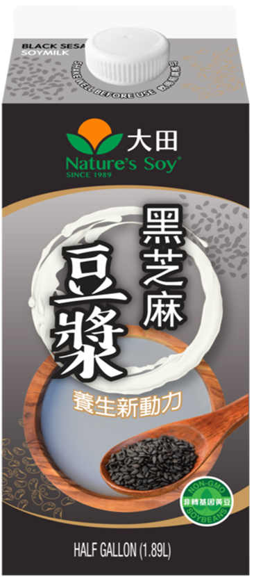 大田- 黑豆漿 Nature Soy-Black Sesame Soymilk  0.5 Gal #4808