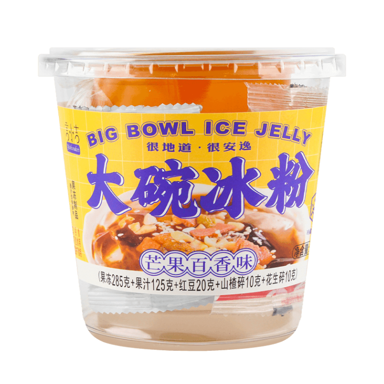 [四川特色] 大碗冰粉 (芒果百香味)  As Seen on TikTok Sichuan Dessert Big Bowl Ice Jelly (Mango Passion Fruit Flv.) 450 g  #5185