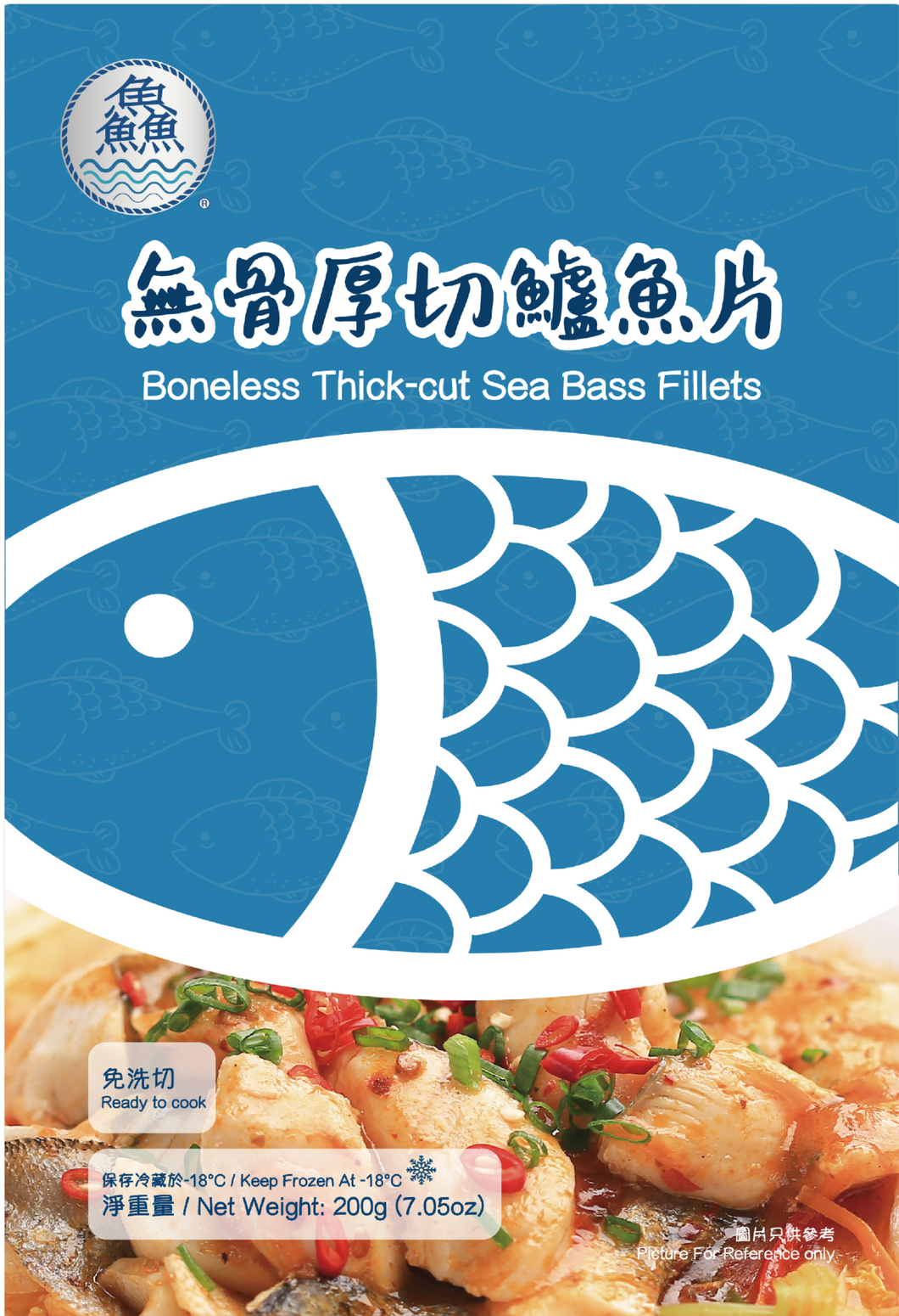 (鱻) 無骨鱸魚片  3 FISH Boneless Sea Bass Fillets 200 g #3975