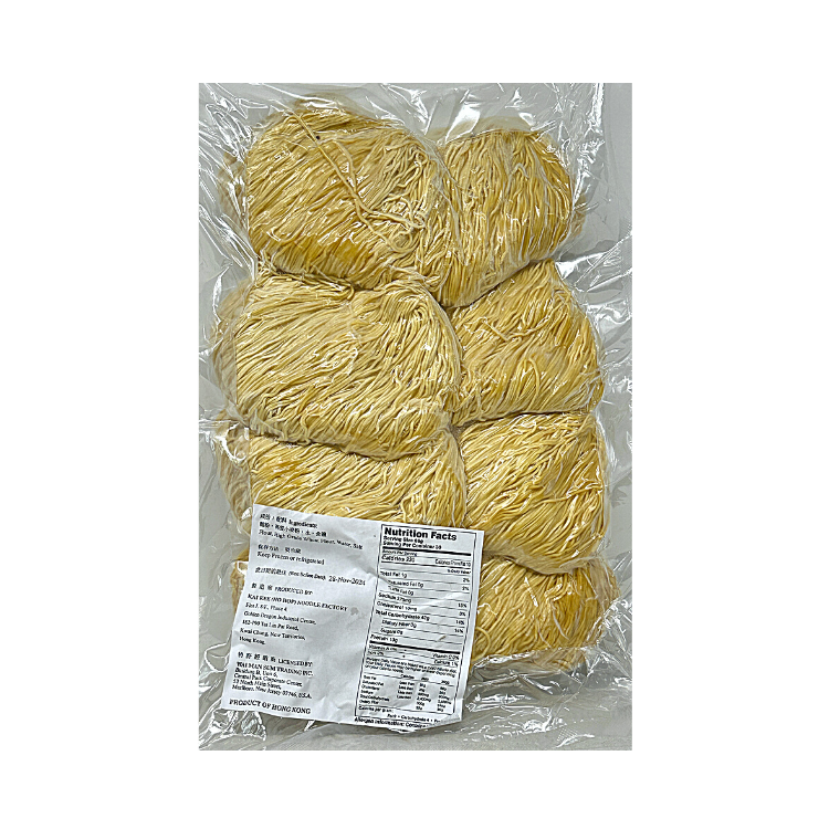 [香港製造] 全蛋炒麵 (熟) (香港著名麵廠製造)  [MIHK] Frozen Authentic HK Stir-frying Noodles Chow Mein 86 g x 8  #0605