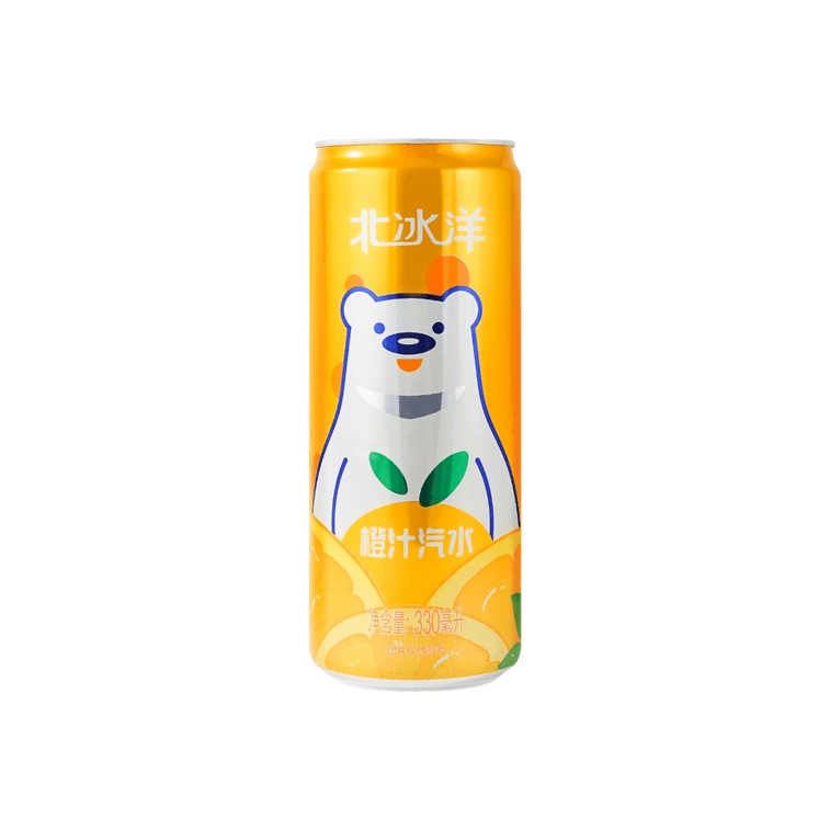 北冰洋 - 橙汁汽水 (罐裝) BBY Tangerine Drink 330mL  #3216a