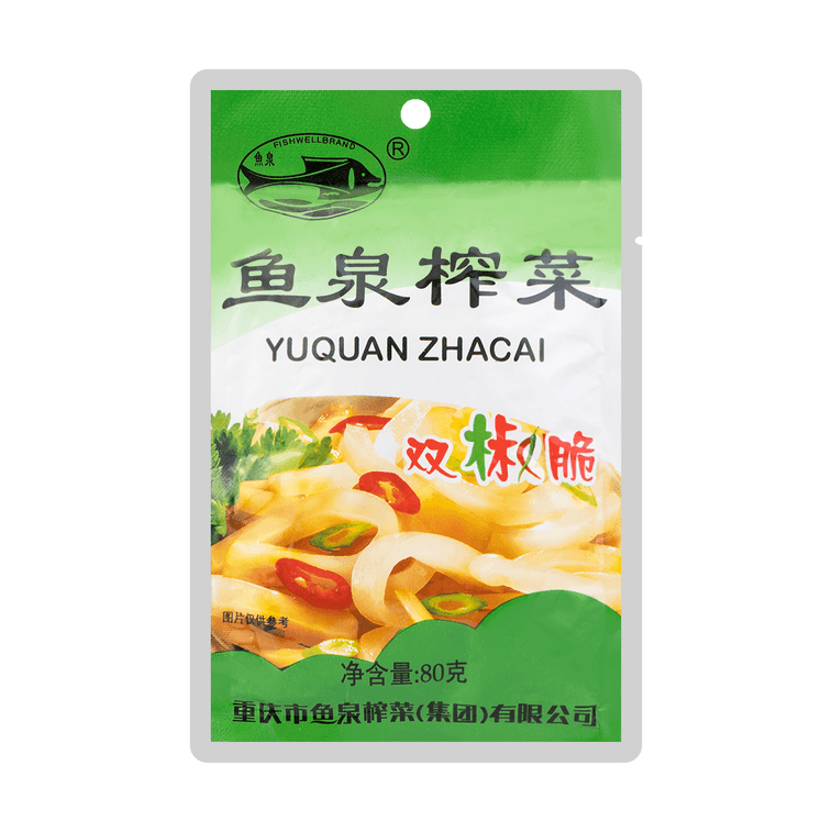 魚泉牌 - 雙椒脆榨菜 FWV Green & Red Chili Preserved Vegetable 80 g  #4191