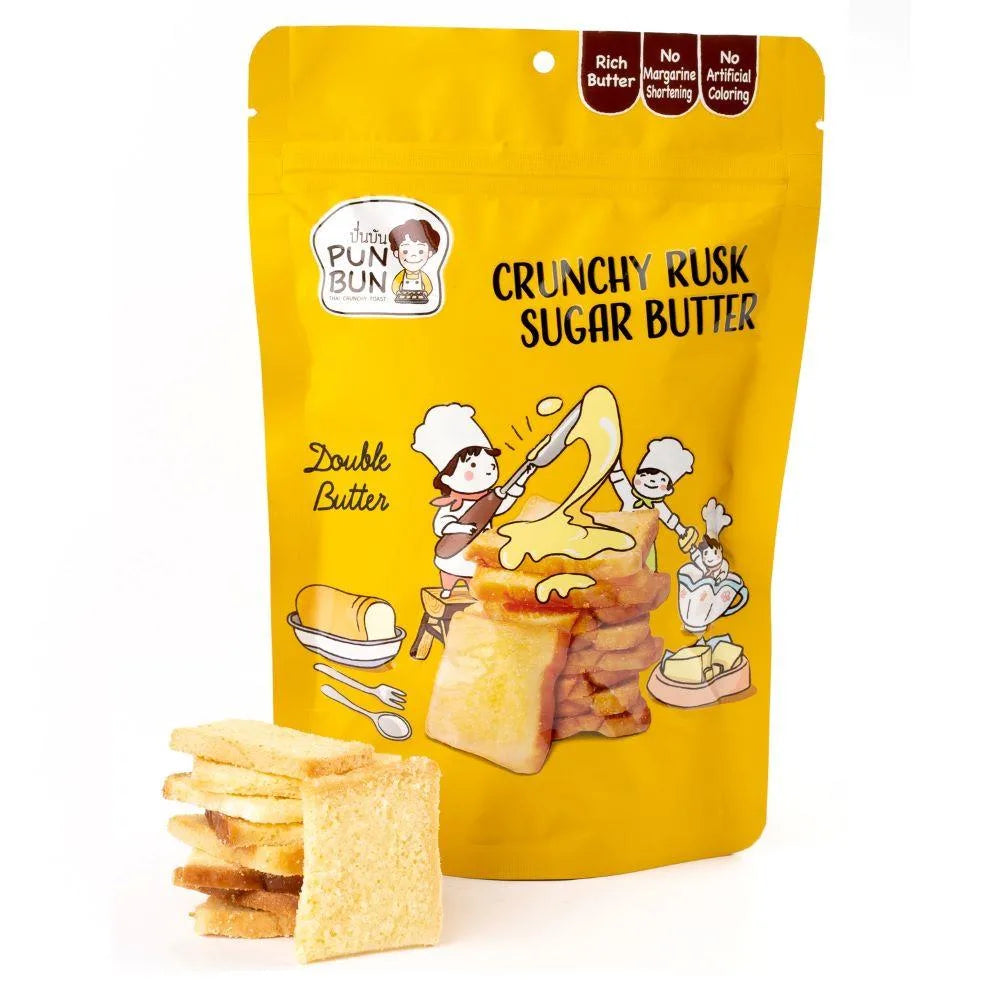 泰脆脆迷你吐司 - 泰式牛油小多士 (香甜牛油味) PUNBUN Crunchy Rusk Sugar Butter 70 g  #1289
