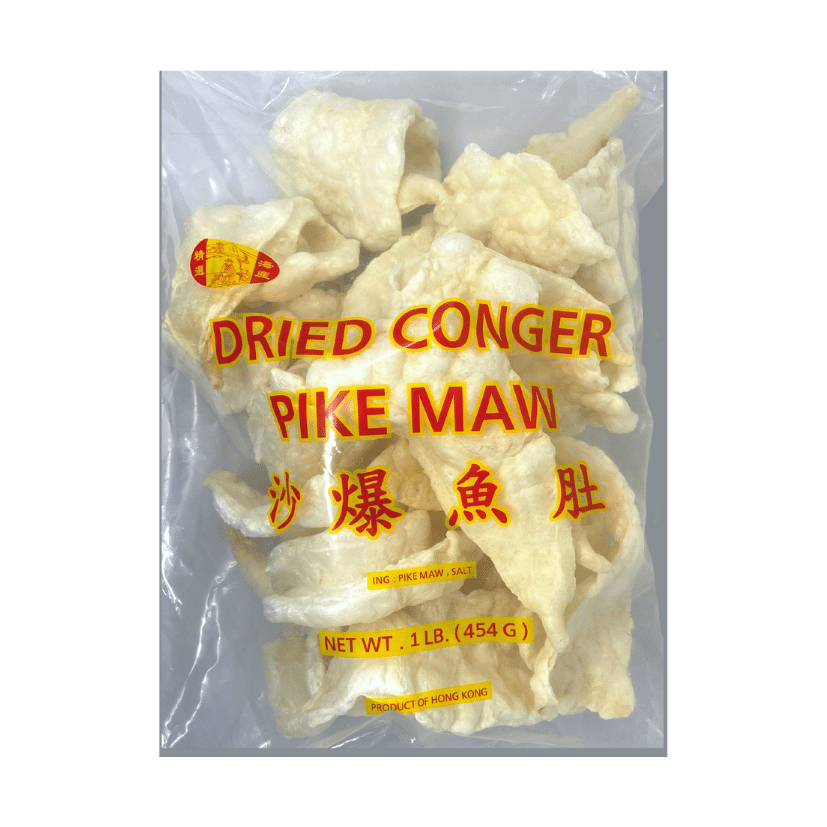 恆隆海味 - 沙爆大魚肚 (日本原料)  1磅裝 Dried Conger Pike Maw 1 lb  #90052L