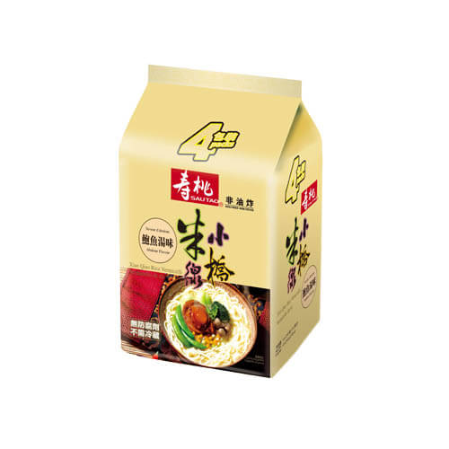 壽桃牌 - 小橋米線 (4包裝) 鮑魚湯味 SAU TAO Rice Vermicelli Abalone Soup Flavor (4pc) 860 g #2553