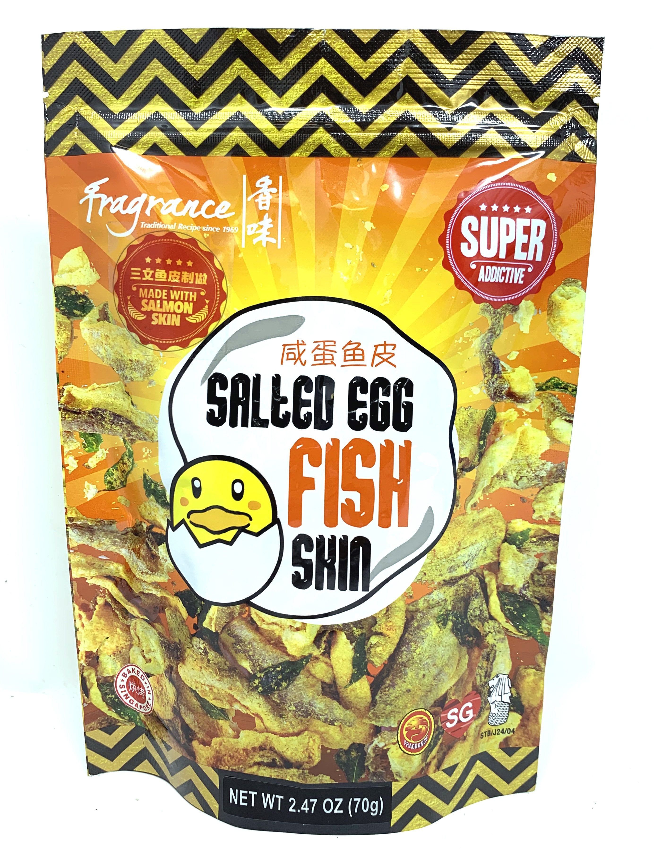 新加坡香味- 鹹蛋(三文魚) 魚皮FRAGRANCE Salted Egg Salmon Fish Skin 70 g #1207 –  808super.com