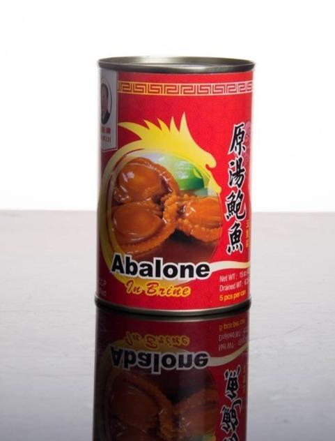 海魁牌 - 原湯鮑魚 (五頭) HAIKUI Canned Abalone in Brine (5 pcs) 15 oz - red   #2000