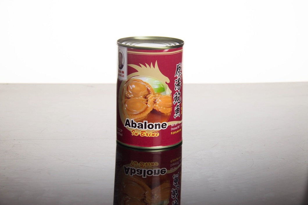 海魁牌 - 原湯鮑魚 (六頭) HAIKUI Canned Abalone in Brine (6 pc) 15 oz  #2001
