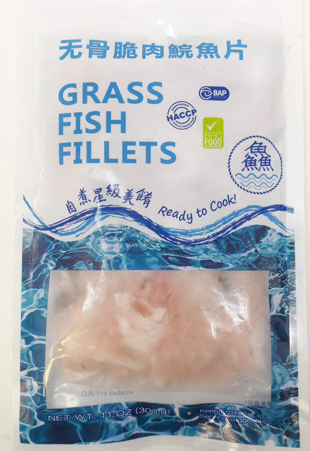 鱻 - 無骨脆肉鯇魚片 FISH³ Grass Fish Fillets (Ready to Cook) 300g  #3900