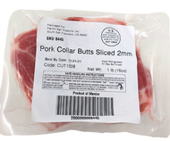 [一磅薄切] 脢頭火鍋肉片/墨西哥薄切豬肉片 (梅頭 上肩肉) 2mm Pork Collar Butts Sliced 1 lb #1812A