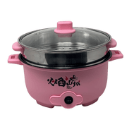26cm 新款 雙層麥飯石不粘鍋電鍋 (不銹鋼蒸籠) 26cm Electronic Steam & Cooking Pot (Random Color)  #3643