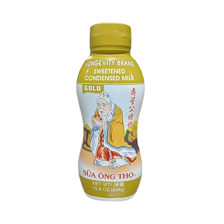 金裝壽星公煉奶 (唧唧裝) Longevity Brand Sweetened Condensed Milk Gold 15.8 oz.  #5046B