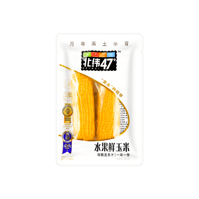 [非冷凍] 北緯47° - 水果鮮玉米 BEIWEI47 Non-Frozen Ready-to-eat Sweet Corn (2pc) 400 g  #5141