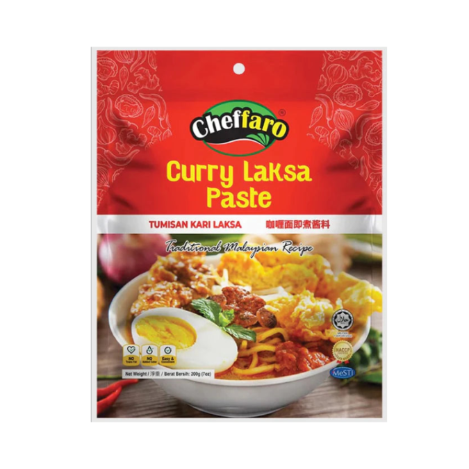 廚房佬 - 咖哩叻沙醬料包  (4-6人份)  - 火鍋或煮麵湯底👍  CHEFFARO Curry Laksa Paste (4-6 servings) 200 g   #2402A