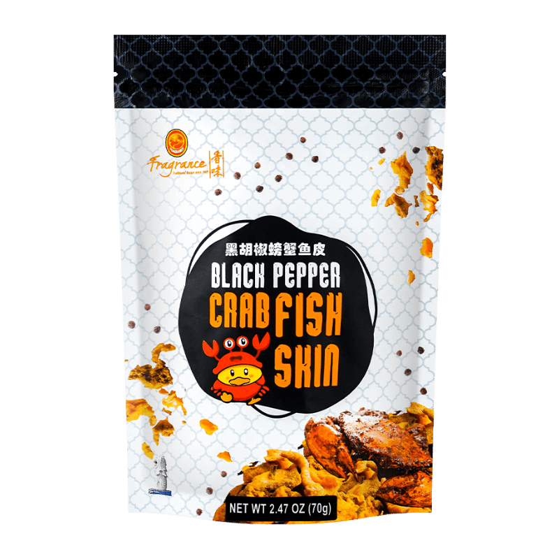 新加坡香味 - 黑胡椒螃蟹魚皮 Fragrance Black Pepper Crab Fish Skin (70g)   #1252